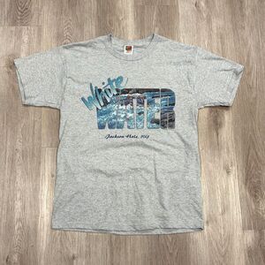 Vintage 90s 00s White Water Rafting Jackson Hole, Wyoming T-Shirt Men's Size L